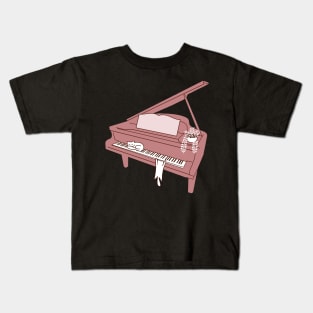 Piano and cats Kids T-Shirt